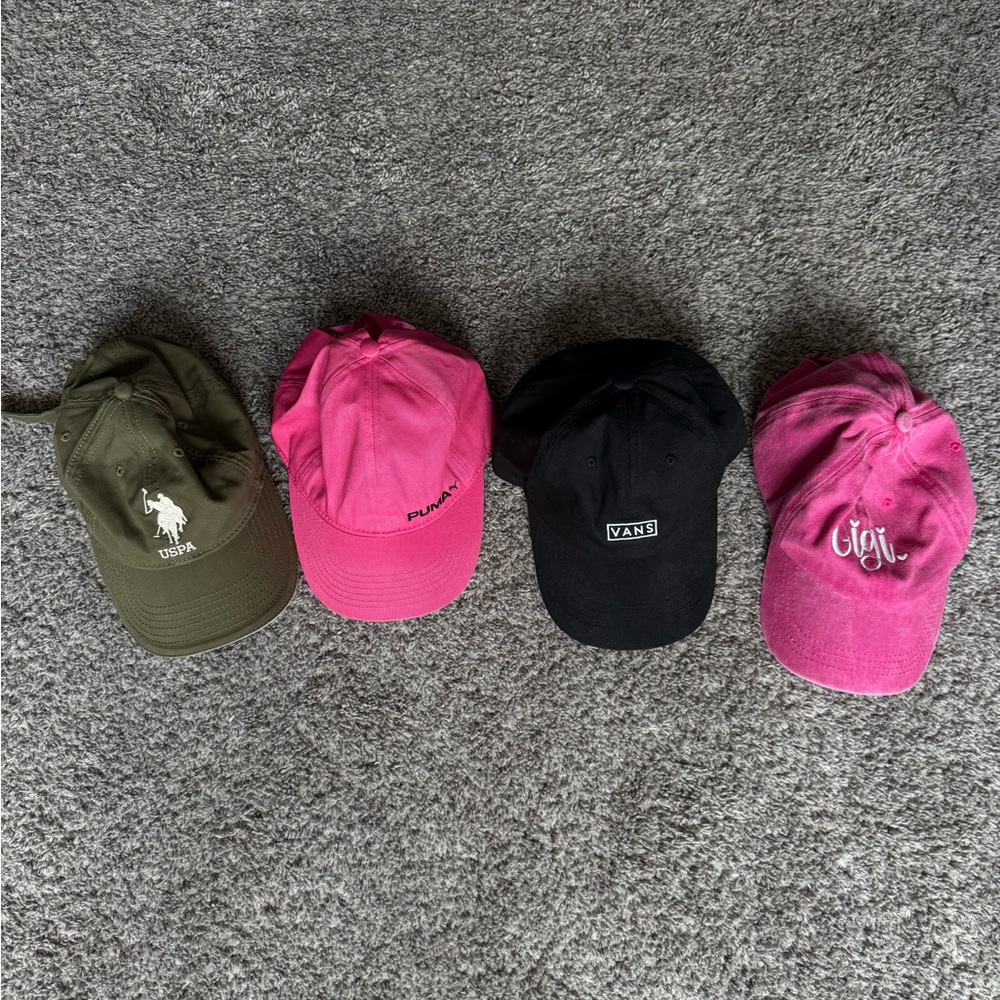 Cap Set - Green, Pink, Black